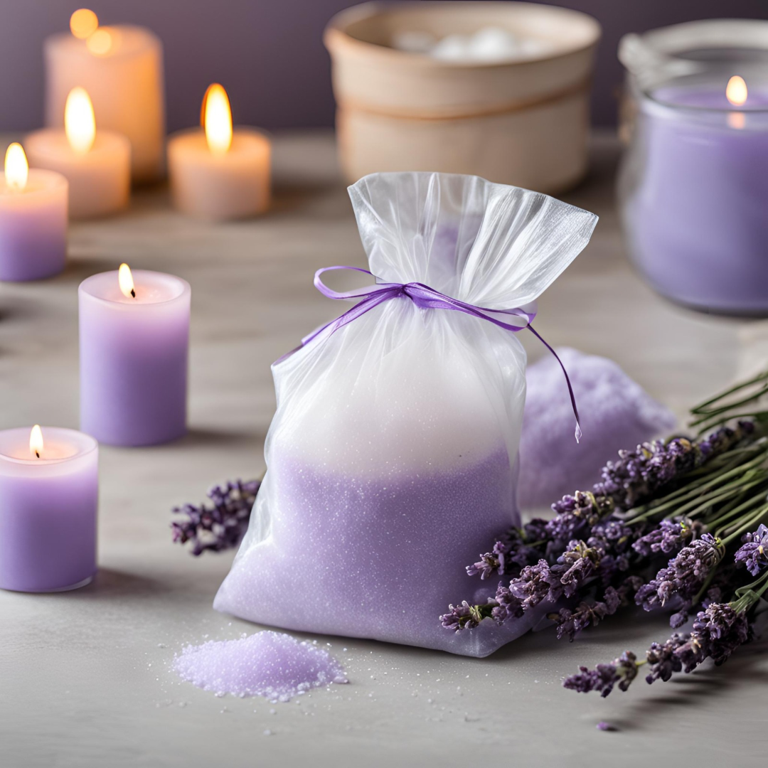 “Bath Baggie-Bombs” Fresh Lavender & Epsom Salts